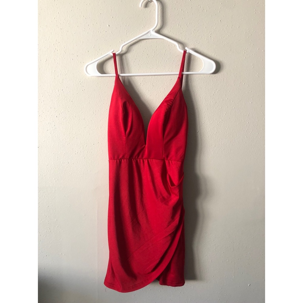 red bodycon mini dress by Hello Molly